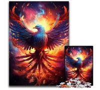 1000 Pieces Puzzle Gifts The Colorful Psychedelia of Galaxy Phoenix Puzzles for Adults Educational Activity for Cognitive Skills Cognitive Skill Improvement 1000 PCS(75x50cm)