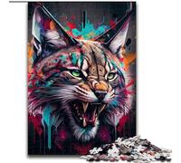 1000 Pieces Puzzle Gifts The Honesty Lynx Puzzles for 1000 Piece Educational & Fun Indoor Game for Home Decor Size 26X38CM