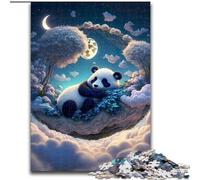 1000 Pieces Puzzle Gifts The Mystic Panda Jigsaw Puzzles size 26x38cm Ideal for Lover, Perfect Christmas, New Year, Valentine's Gift