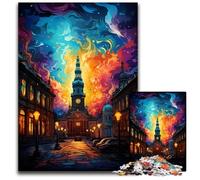 1000 Pieces Puzzle Gifts The Psychedelic Christiansborg Palace Wooden Puzzles for Teenagers & Family Fun - DIY Brain Teaser Game Gift 1000 PCS(75x50cm)