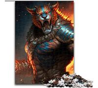 1000 Pieces Puzzle Gifts Tiger Barbarian Warriors Challenging Puzzles for Birthdays, Holidays, And Home Decor (Size 50x75cm)
