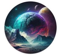 1000 Pieces Puzzle Gifts Universe Planet Round Cardboard Jigsaw for Teenagers Family Educational Games Home Decoration Gift 1000pcs (67.5x67.5cm)