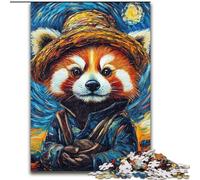 1000 Pieces Puzzle Gifts Van Gogh Red Panda 1000Pc Adults Jigsaw Puzzle Challenging & Entertaining, Family Activity (Size 26x38cm)