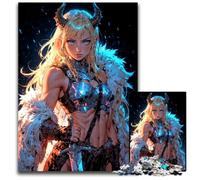 1000 Pieces Puzzle Gifts Viking Anime Girl Paper Puzzles Adult Game Gift Family Interactive Game Brain Challenge Gift 1000 PCS(38x26cm)