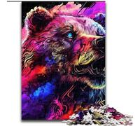1000 Pieces Puzzle Gifts Violent Bear 1000 Piece Puzzle Challenging DIY Brain Teaser, Interactive Family Game size : 50x75cm