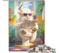 1000 Pieces Puzzle Gifts Yak Go Toilet JigsawPuzzle 1000 Pieces for Adults for Teenagers Family Educational Games Home Decoration Gift (Size 50x75 cm)