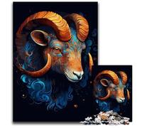 1000 Pieces Puzzle Gifts Zodiac Sign Aries Difficult Puzzles for Adults Family Game Night Fun DIY Decorative Artwork 1000 PCS(75x50cm)
