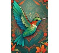 1000 Pieces Puzzle - Hummingbirds Birds Colourful Flower Art Oil Painting - For Adult Family Stress Relief Puzzle Toys - Memory Cognition Game - Home Decoration Kw162Zw