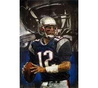 1000 Pieces Puzzle - Rugbys Player Bradys - Irregular Art Poster Colourful Difficult,Puzzles - Family Adults,Fun Challenge Toys - Wall Art Decoration Yp397Zk