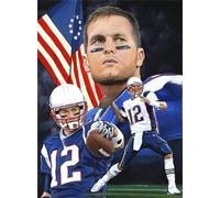 1000 Pieces Puzzle - Rugbys Player Bradys - Irregular Art Poster Colourful Difficult,Puzzles - Family Adults,Fun Challenge Toys - Wall Art Decoration Yp395Zk