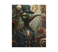 1000 Pieces Puzzle - Whimsigoth Crow Jigsaw. Fantasy Raven In Clothes Puzzle. Witchy Bird Tech-Free Activity Great Gift For Dark Gothic Fancy Lovers