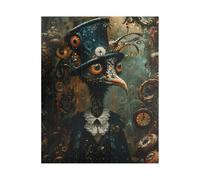 1000 Pieces Puzzle - Witchy Crow In Clothes Puzzle. Fancy Crow - Dark Gothic Bird Jigsaw. Fun Fantasy Tech-Free Activity Great Gift For Whimsigoth Lovers