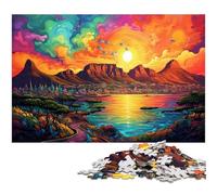 1000 Pieces Puzzles Color South Africa. Cape Town Jigsaw Puzzles for Adults Wooden Jigsaw for Summer Lovers 1000 PCS(75x50cm)