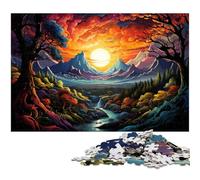 1000 Pieces Puzzles Colorful And Psychedelic Beautiful Walking Tour Jigsaw Puzzles for Adults Wooden Jigsaw for Summer Lovers 1000 PCS(75x50cm)