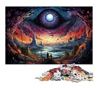 1000 Pieces Puzzles Colorful Psychedelia beyond The World Jigsaw Puzzles for Adults Wooden Jigsaw for Summer Lovers 1000 PCS(75x50cm)