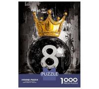 1000 Pieces Puzzles for Adults 8 Ball King Vector Art Puzzles for Adults Hands-on Game But Fun And Humorous Parent-child Interaction 38x26cm/1000pcs
