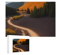 1000 Pieces Puzzles for Adults - A Road in The Mountains with A Mountain in The Background Funny Challenging Jigsaw Puzzle Perfect for Game Nights