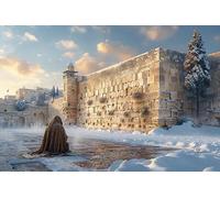 1000 Pieces Puzzles for Adults - A Snow Covered Western Wall Jerusalem Puzzle for Stress Relief and Leisure Home Decor Collectibles