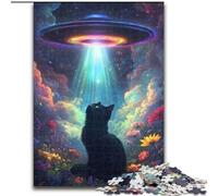 1000 Pieces Puzzles for Adults Abstract Art Black Cat 1000Pc Adults Jigsaw Puzzle for Birthdays, Holidays, And Special Occasions (Size 26x38cm)