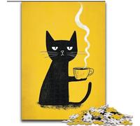 1000 Pieces Puzzles for Adults Abstract Art Black Cat 1000Pc Adults Jigsaw Puzzle for Birthdays, Holidays, And Special Occasions (Size 26x38cm)