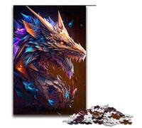 1000 Pieces Puzzles for Adults Abstract Dragon Head Art Decompressing Intellectual Educational Toy Gifts Ideas 75x50cm