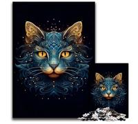 1000 Pieces Puzzles for Adults Abstract Kintsugi Cat Jigsaw Puzzles for Adults Intricate Design for Teenagers DIY Decor And BrainBoosting Fun 1000 PCS(38x26cm)