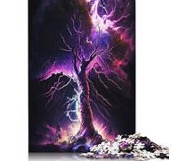 1000 Pieces Puzzles for Adults Abstract Lightning Strike Creative Square Jigsaw Puzzles for Adults, Wooden Puzzles Home Decoration Jigsaw Puzzles 1000pcs (75x50cm)