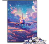 1000 Pieces Puzzles for Adults Aircraft in The Clouds Difficult Puzzles for Adults DIY Decoration, Brain Challenge, for Adult, Family, size 38x26cm