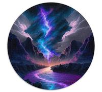1000 Pieces Puzzles for Adults Alien Planet Landscape Jigsaw Puzzles for Adults Family Interaction & Fun Gift,Vibrant Abstract Design 67.5x67.5 cm