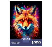 1000 Pieces Puzzles for Adults Amazing Fox Art Jigsaw Puzzle Family Games Difficult Hard Unique Gifts for Birthday And Christmas 38x26cm/1000pcs
