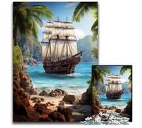 1000 Pieces Puzzles for Adults Ancient Ship Impossible Jigsaw Puzzles for Adults Perfect for Teenagers Family Bonding Brain Teaser DIY Home Decor Gift 1000 PCS(75x50cm)