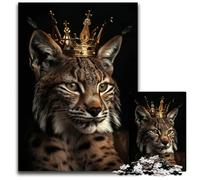 1000 Pieces Puzzles for Adults Animal Lynx King Jigsaw Puzzles Fun at Home Activities Birthday Present Travel Gifts 1000 PCS(38x26cm)