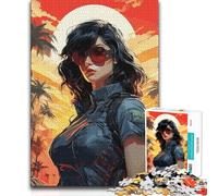 1000 Pieces Puzzles for Adults Anime Miami Girl Analysis And Logic Practical Game Suitable for Ages 14 And Up (size 38x26cm)