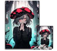 1000 Pieces Puzzles for Adults Anime Mushroom Girl Jigsaw Puzzles for Adults Perfect for Teenagers Family Bonding Brain Teaser & DIY Home Decor Gift 1000 PCS(38x26cm)