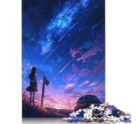 1000 Pieces Puzzles for Adults Anime Starry Twilight Girl Jigsaw Puzzles for Adults And Paper Puzzles Home Decoration 1000pcs (38x26cm)