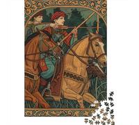 1000 Pieces Puzzles for Adults Arabian Horse Riders Puzzles for Adults Hands-on Game But Fun And Humorous Parent-child Interaction 52x38cm/1000pcs