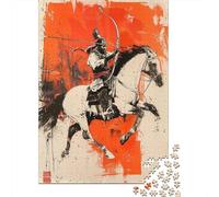 1000 Pieces Puzzles for Adults Archery Warrior on Horseback Art Print Puzzles for Adults Hands-on Game But Fun And Humorous Parent-child Interaction 52x38cm/1000pcs