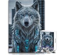 1000 Pieces Puzzles for Adults Arctic Wolf in The Snow Unwind during Free Time Clean Cut Seamless Interlock Toy Size 50x75cm