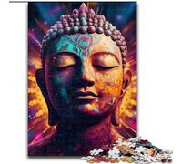 1000 Pieces Puzzles for Adults Art Buddha Made of Wood, Perfect for Birthday, Christmas 50x75cm DIY Decoration Brain Challenging