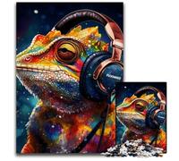 1000 Pieces Puzzles for Adults Art Chameleon Impossible Jigsaw Puzzles for Adults Perfect for Birthday, Christmas 50x75CM/19.68x29.52inch