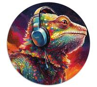 1000 Pieces Puzzles for Adults Art Chameleon Puzzles for Adults Challenging DIY Brain Teaser,Interactive Family Game (67.5x67.5cm)