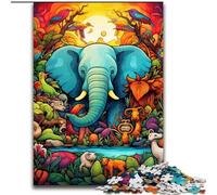 1000 Pieces Puzzles for Adults Art Elephant JigsawPuzzle 1000 Pieces for Adults for Holidays & Birthdays size 38x26cm