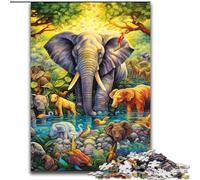 1000 Pieces Puzzles for Adults Art Elephant JigsawPuzzle 1000 Pieces for Adults for Holidays & Birthdays size 38x26cm