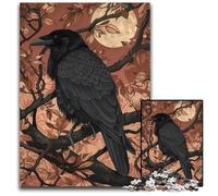 1000 Pieces Puzzles for Adults Art Nouveau Raven Jigsaw Puzzles for Adults Perfect for Teenagers Family Bonding Brain Teaser & DIY Home Decor Gift 1000 PCS(75x50cm)