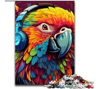 1000 Pieces Puzzles for Adults Art Parrot Made of Wood, High-Difficulty Brain Teaser for Teenagers 50x75cm Birthday Party for Men Women