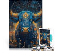 1000 Pieces Puzzles for Adults Artistic Cow Made of cardboard for age 14+ Home Decor As a gift for the whole family and friends。size:38x52cm/14.96x20.47inch