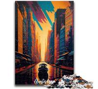 1000 Pieces Puzzles for Adults Artsy Amsterdam Perfect Decoration Brain Teaser Game Gifts for Women Men 38x26cm