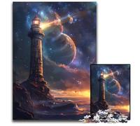 1000 Pieces Puzzles for Adults Astral Lighthouse Paper Jigsaw Puzzles Brain Teaser & Home Decor Perfect 1000 PCS(38x26cm)