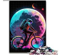1000 Pieces Puzzles for Adults Astronaut Bike Wooden Jigsaw size 50x75cm Perfect for Family Fun on Christmas, Thanksgiving, Birthdays & Easter