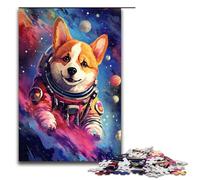 1000 Pieces Puzzles for Adults Astronaut Corgi Baby Decompressing Intellectual Educational Toy Gifts Ideas 75x50cm